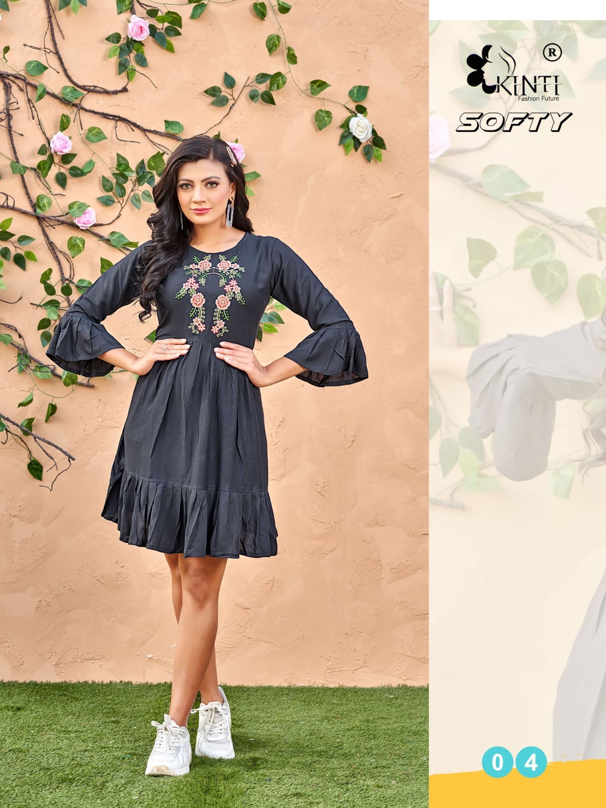 Softy By Kinti 01-08 Embroidery kurtis Catalog